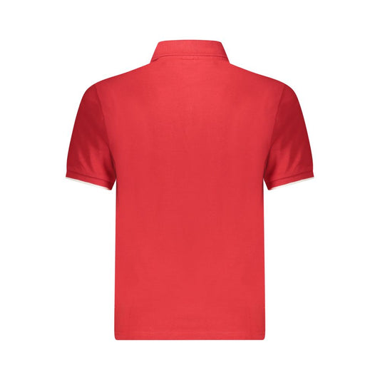 Red Cotton Men Polo Shirt