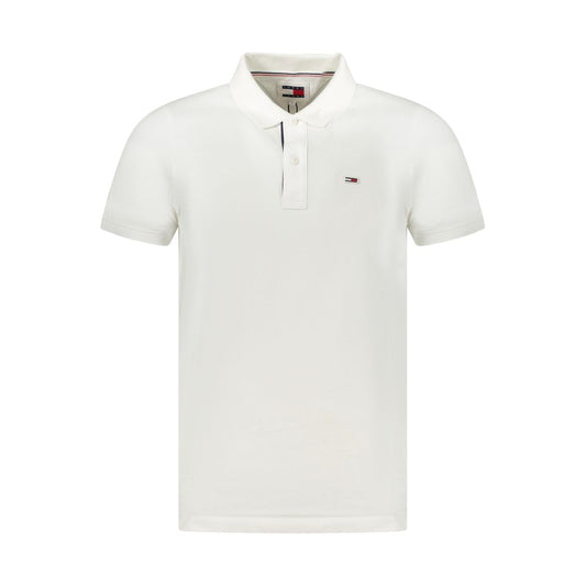 White Cotton Men Polo Shirt