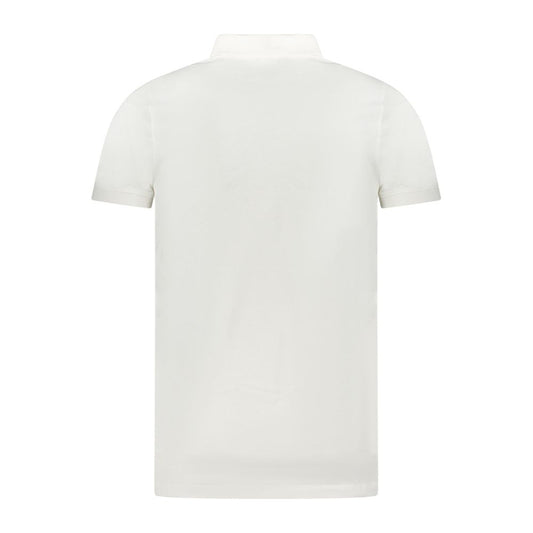 White Cotton Men Polo Shirt