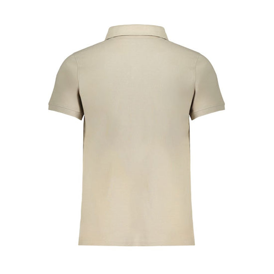 Beige Cotton Polo Shirt