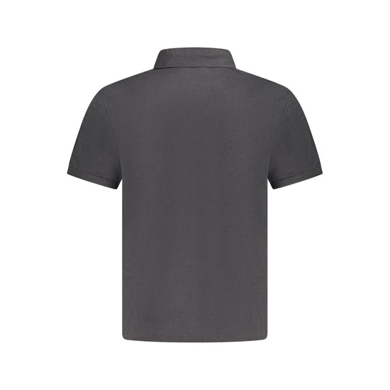 Black Cotton Men Polo Shirt