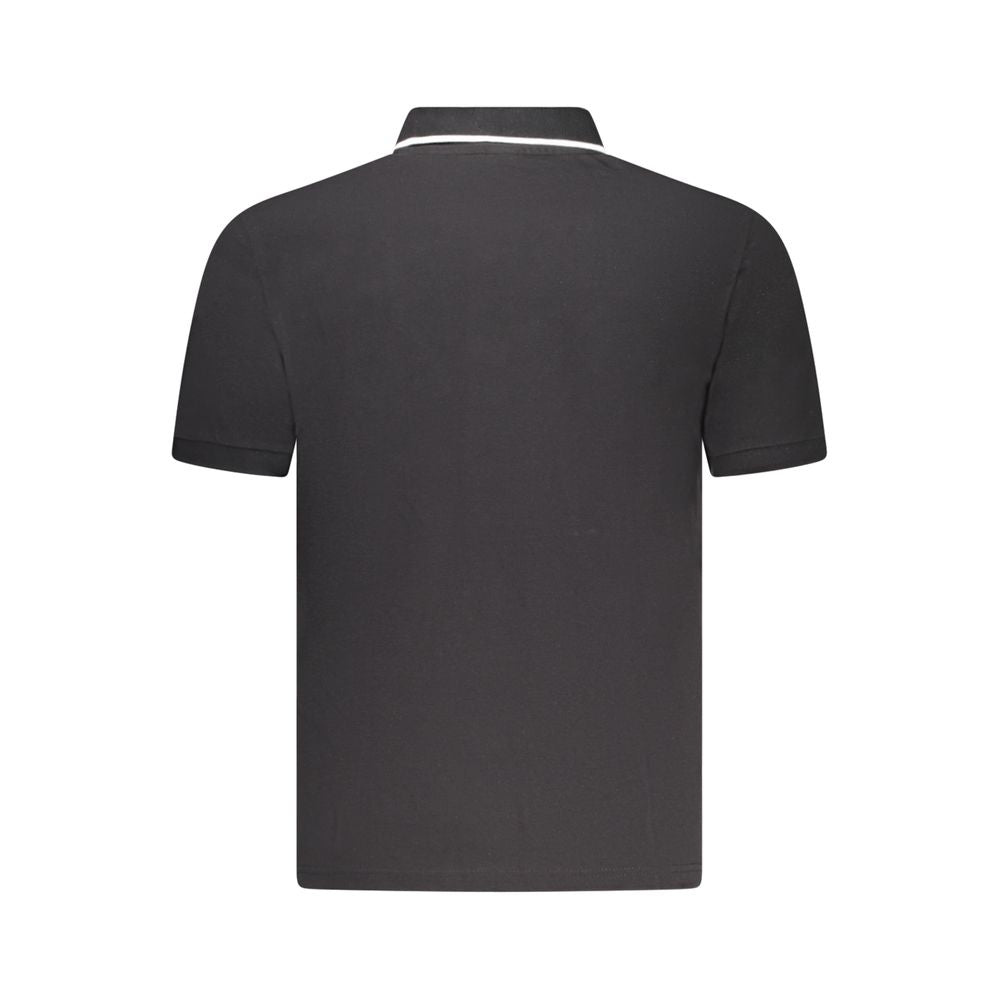 Black Cotton Mens Polo Shirt