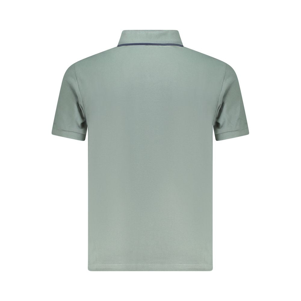 Green Cotton Men Polo Shirt