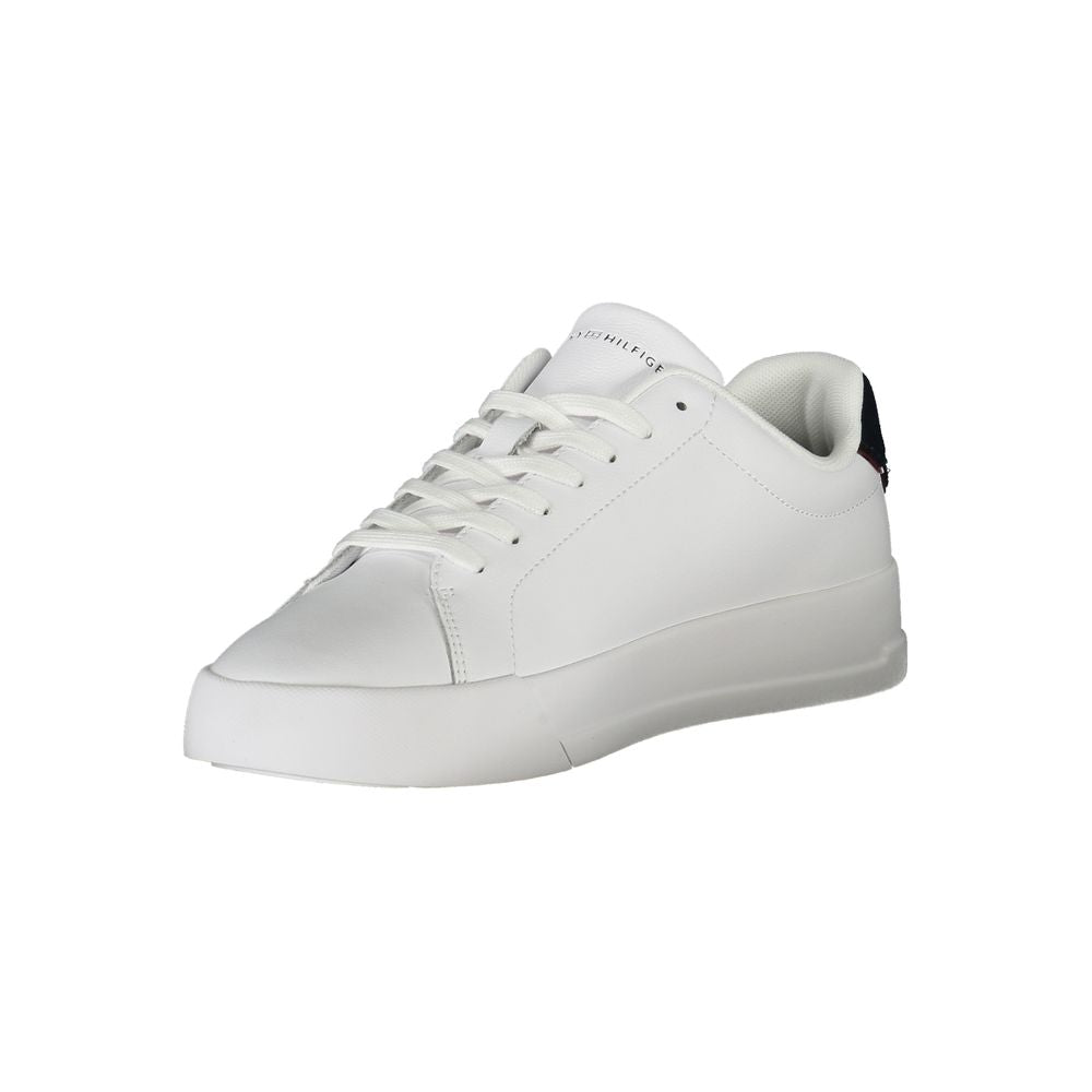 White Polyethylene Men Sneaker