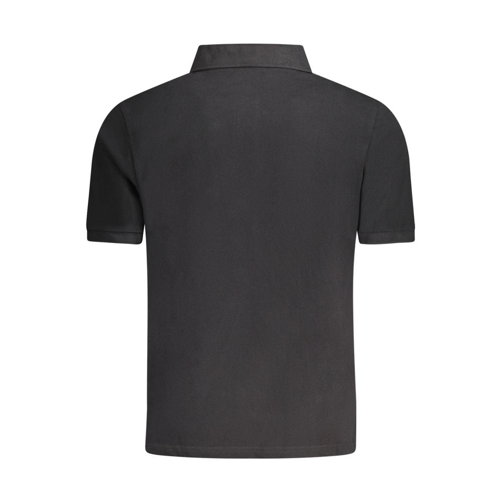 Black Cotton Mens Polo Shirt