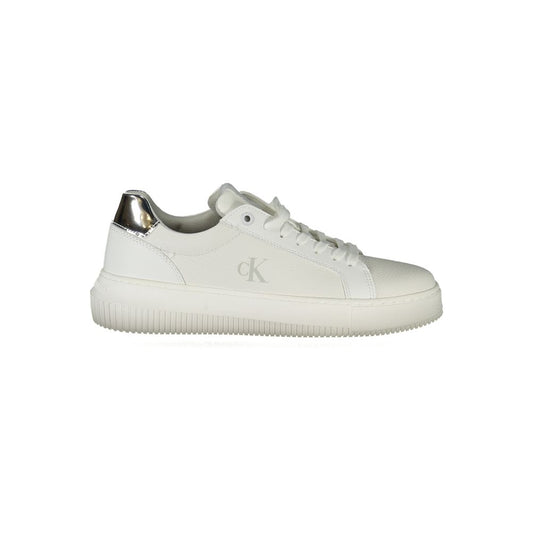 White Polyethylene Women Sneaker