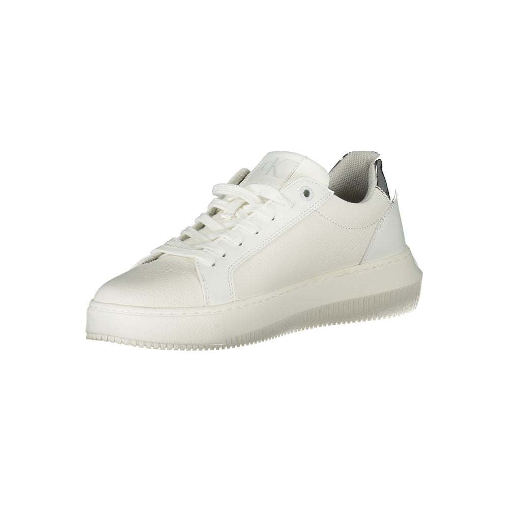 White Polyethylene Women Sneaker