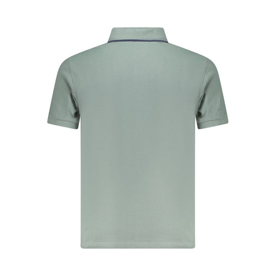 Green Cotton Men Polo Shirt