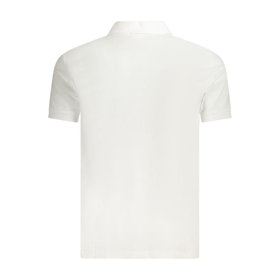 White Cotton Men Polo Shirt