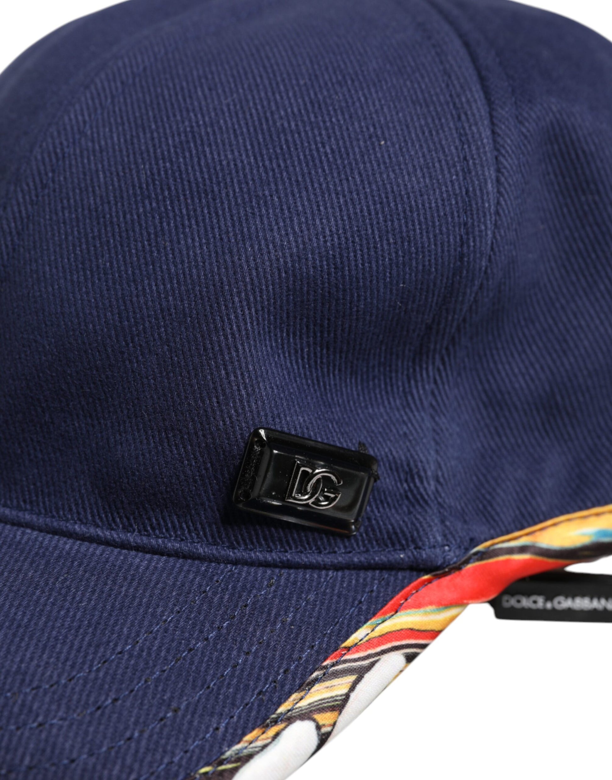 Blue Cotton 6 Panels Baseball Cap