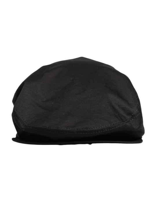 Black Cotton Newsboy Capello Cabbie Hat