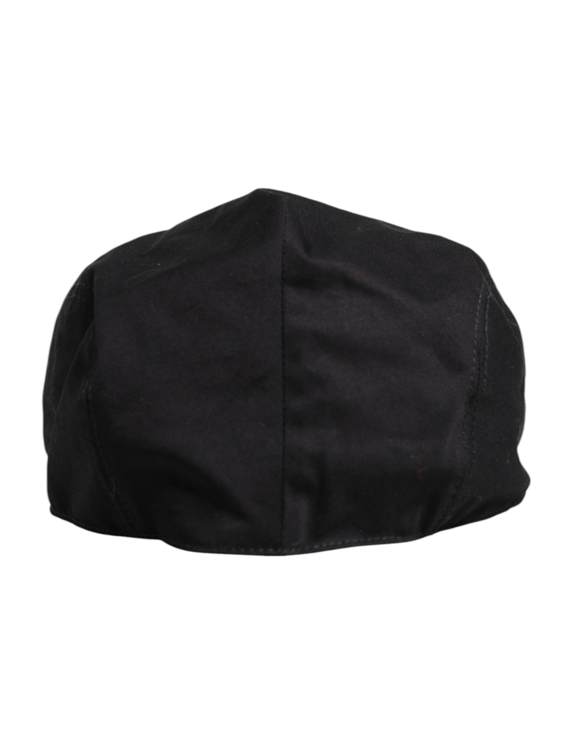 Black Cotton Newsboy Capello Cabbie Hat