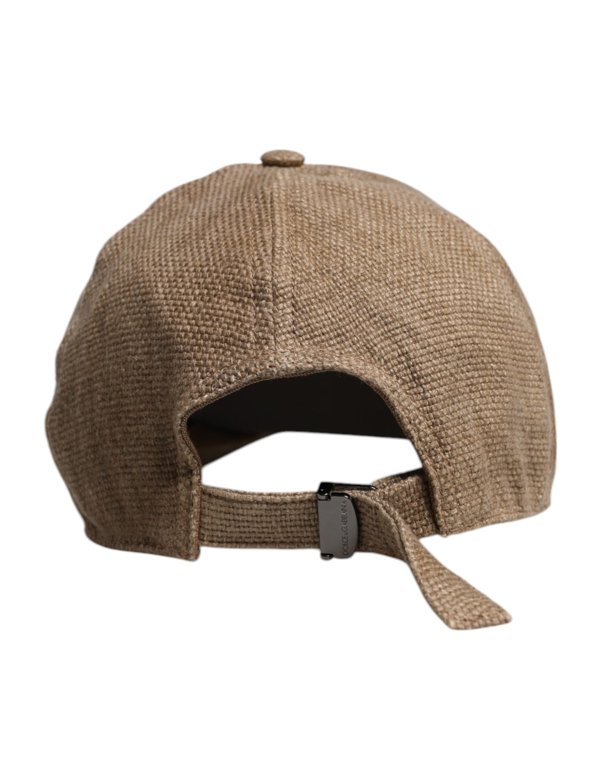 Brown Linen 6 Panels Baseball Cap