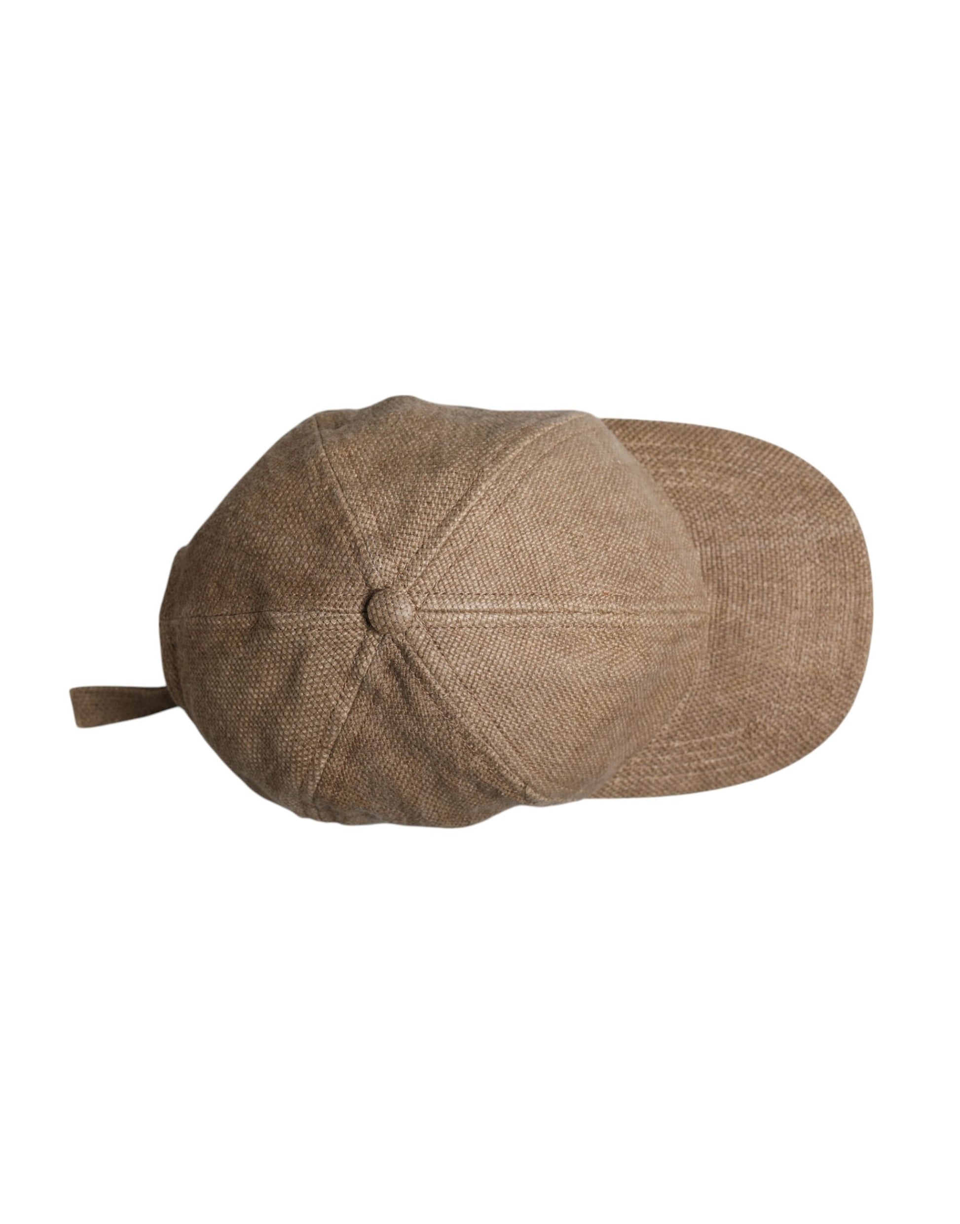 Brown Linen 6 Panels Baseball Cap