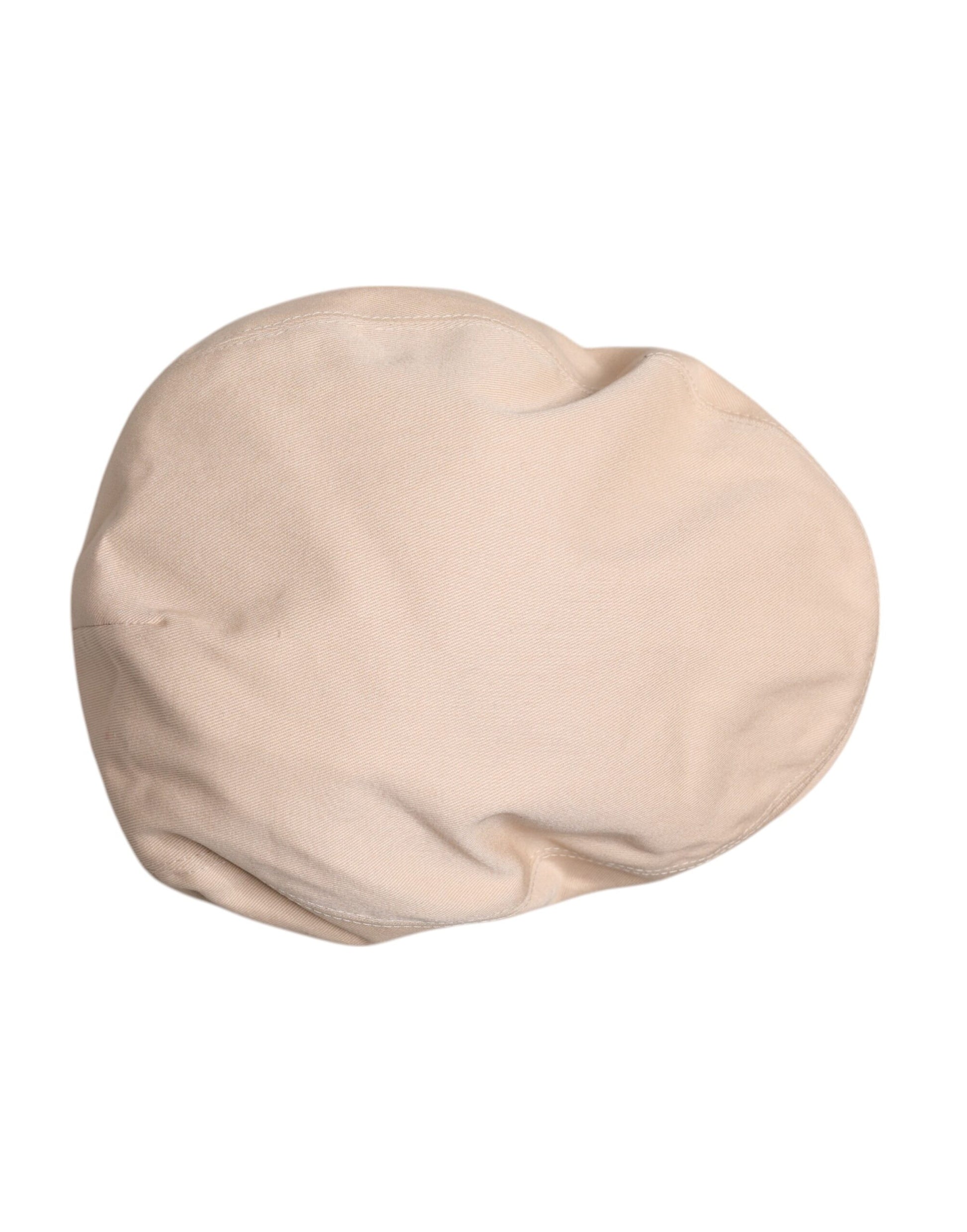 Beige Cotton Newsboy Capello Cabbie Hat