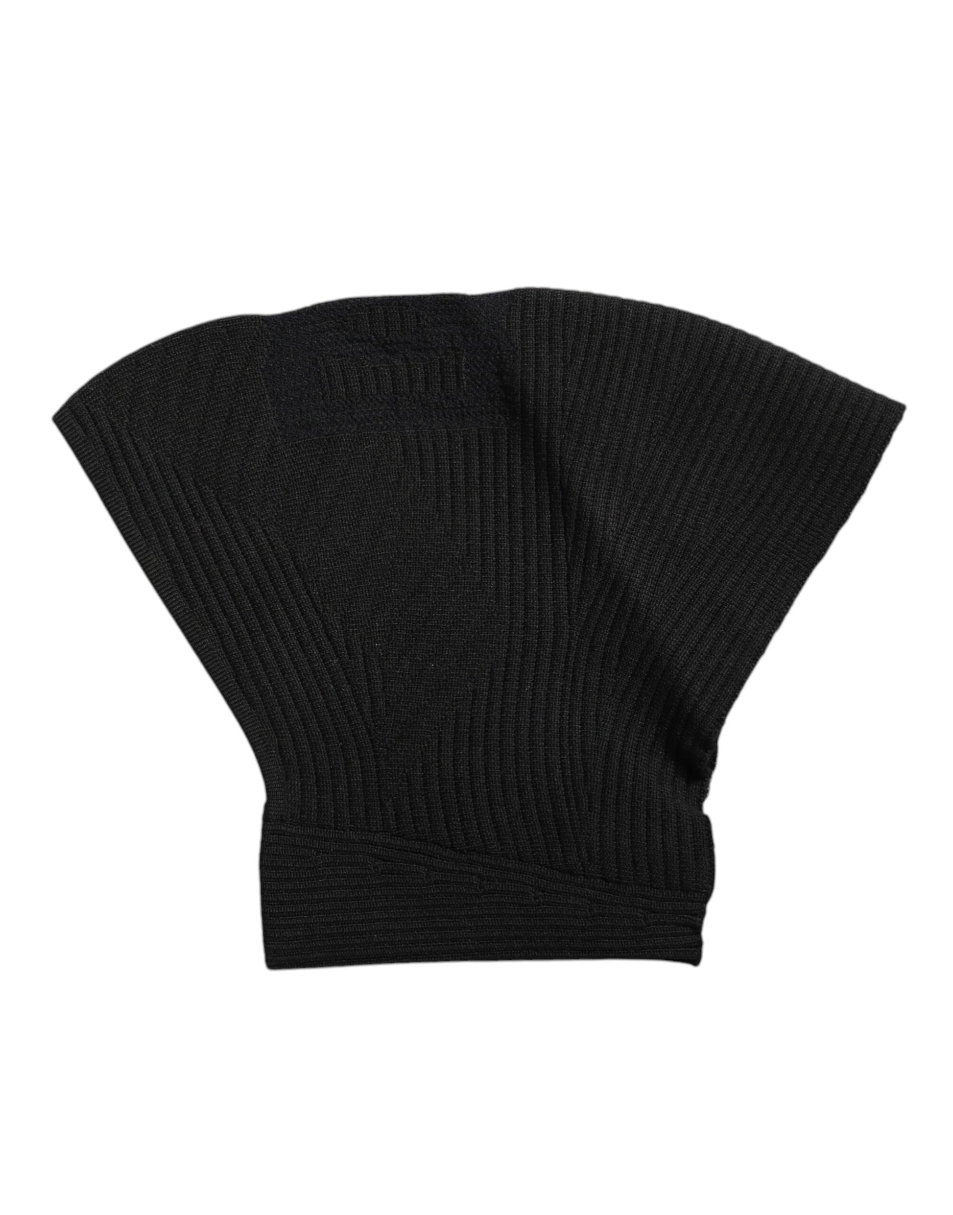 Black Nylon Knitted Ski Mask Balaclava