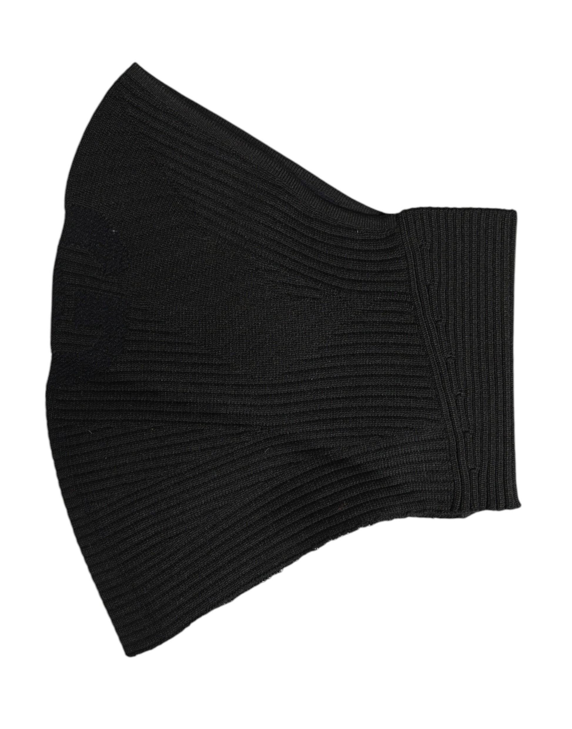 Black Nylon Knitted Ski Mask Balaclava