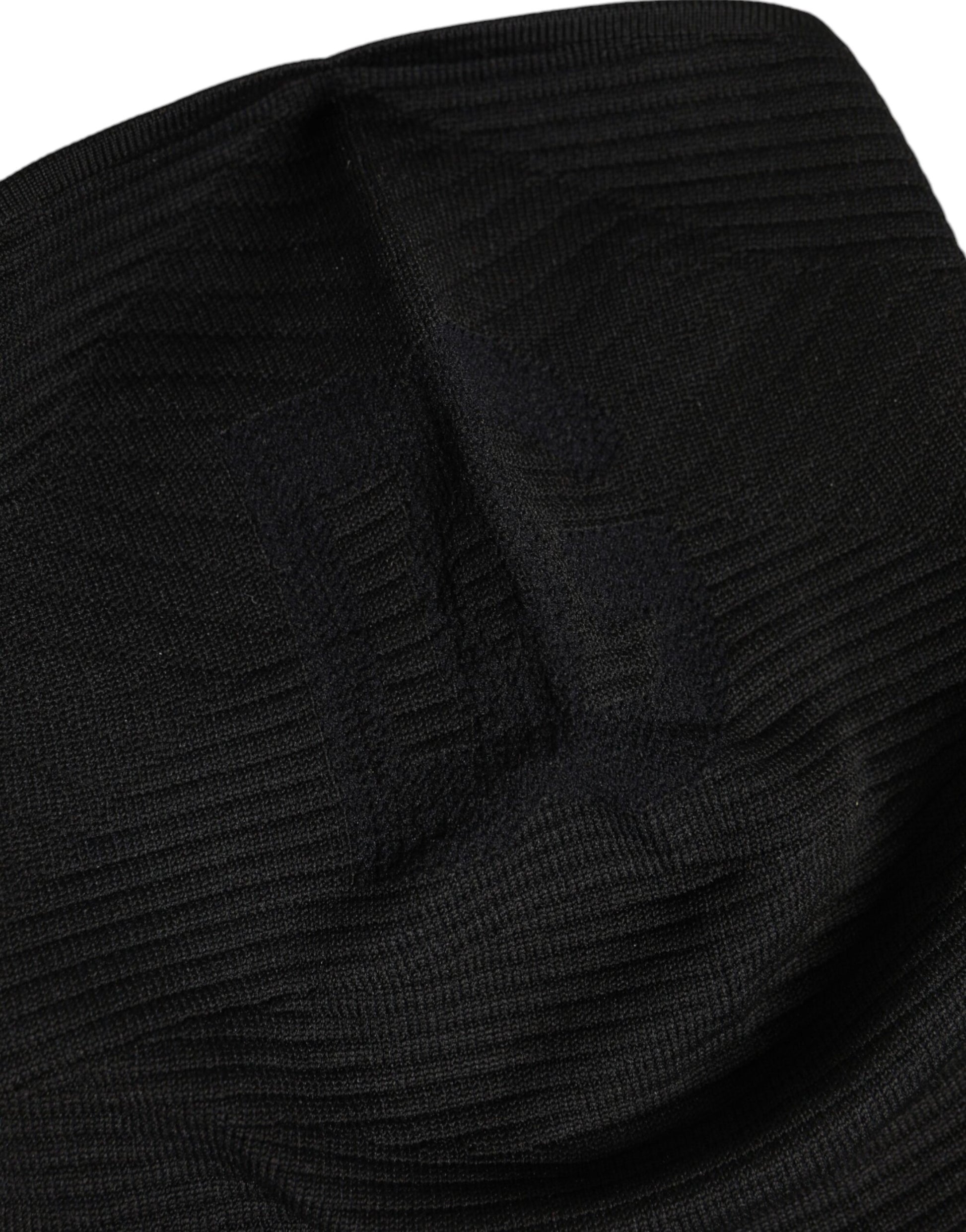 Black Nylon Knitted Ski Mask Balaclava