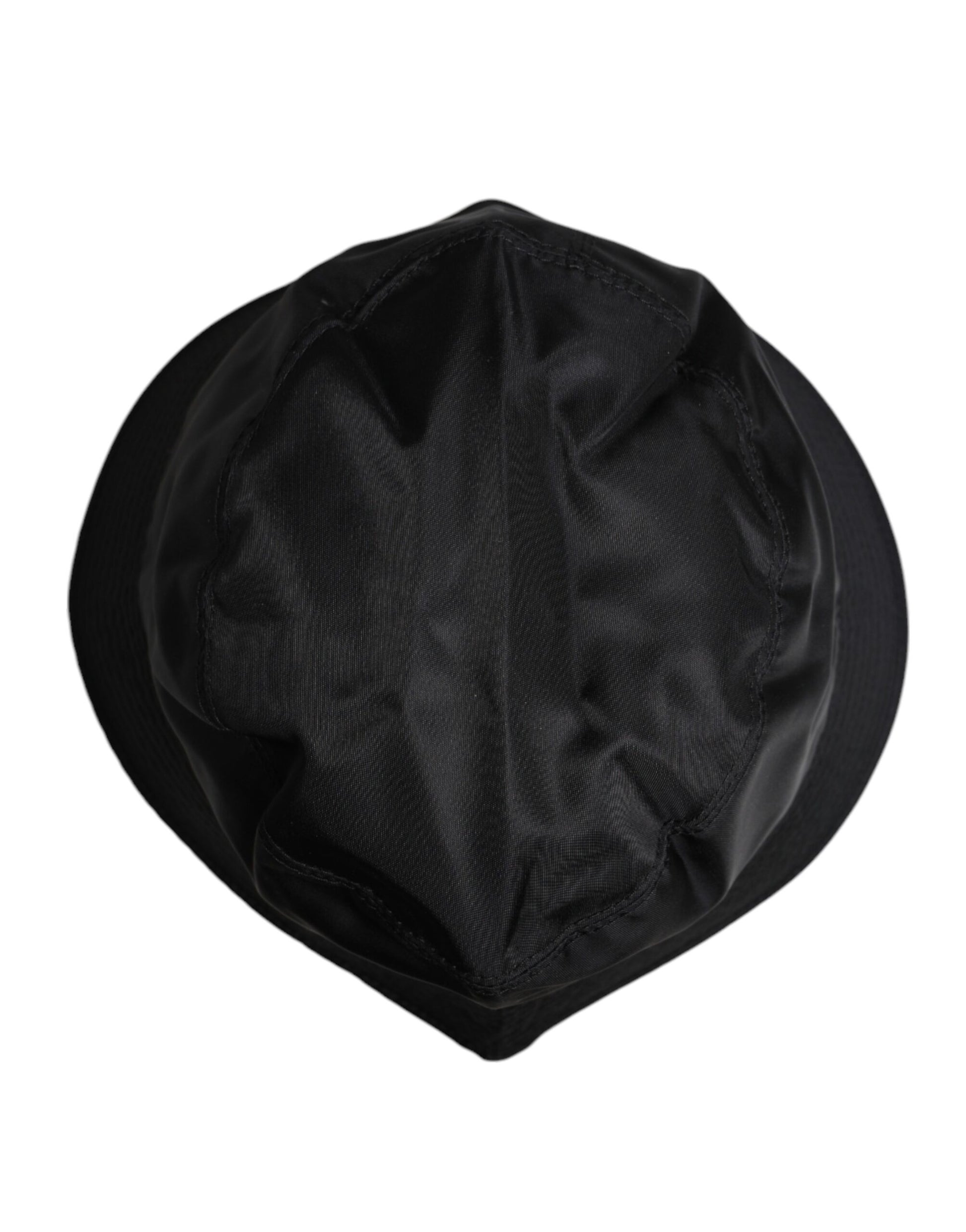 Black Cotton Wide Brim Bucket Hat