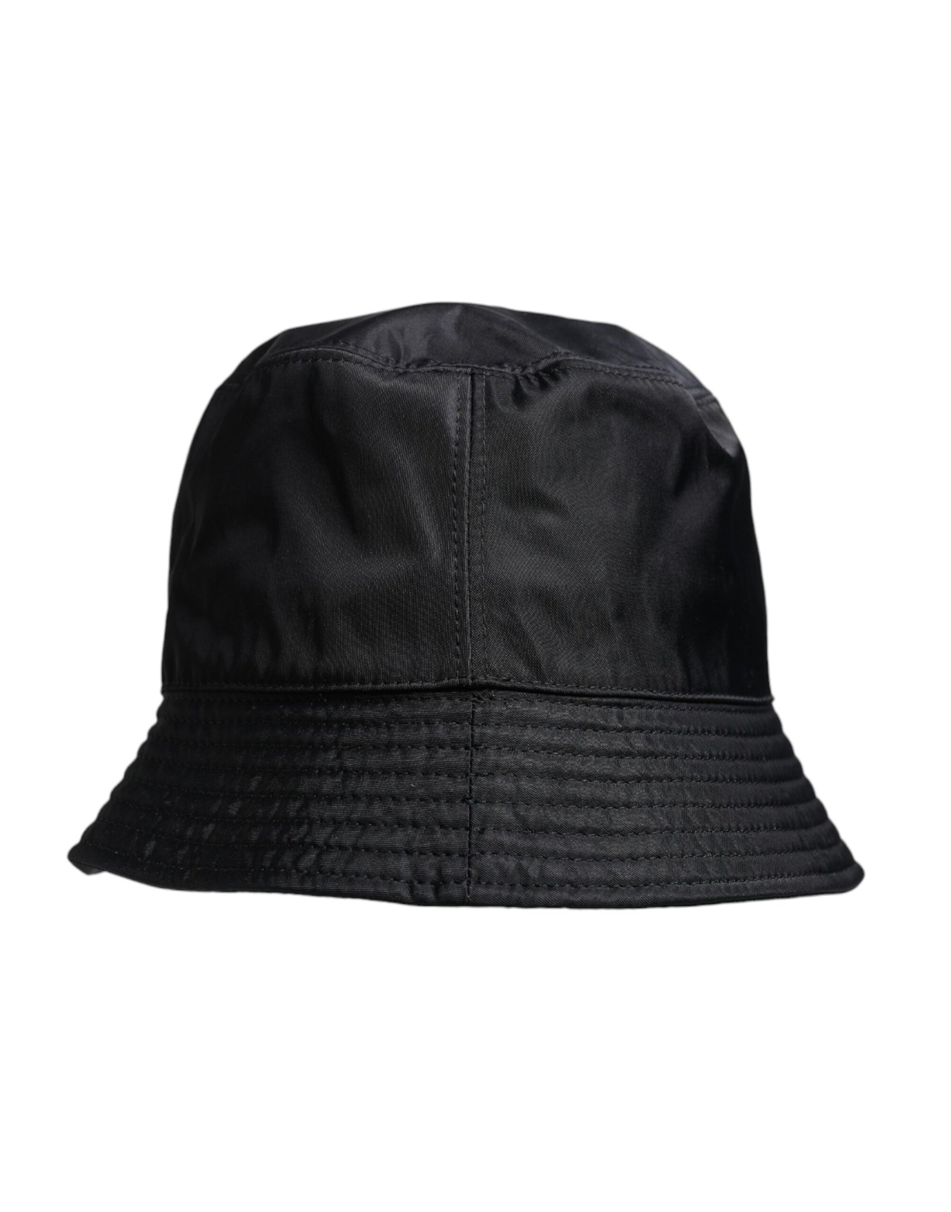 Black Cotton Wide Brim Bucket Hat