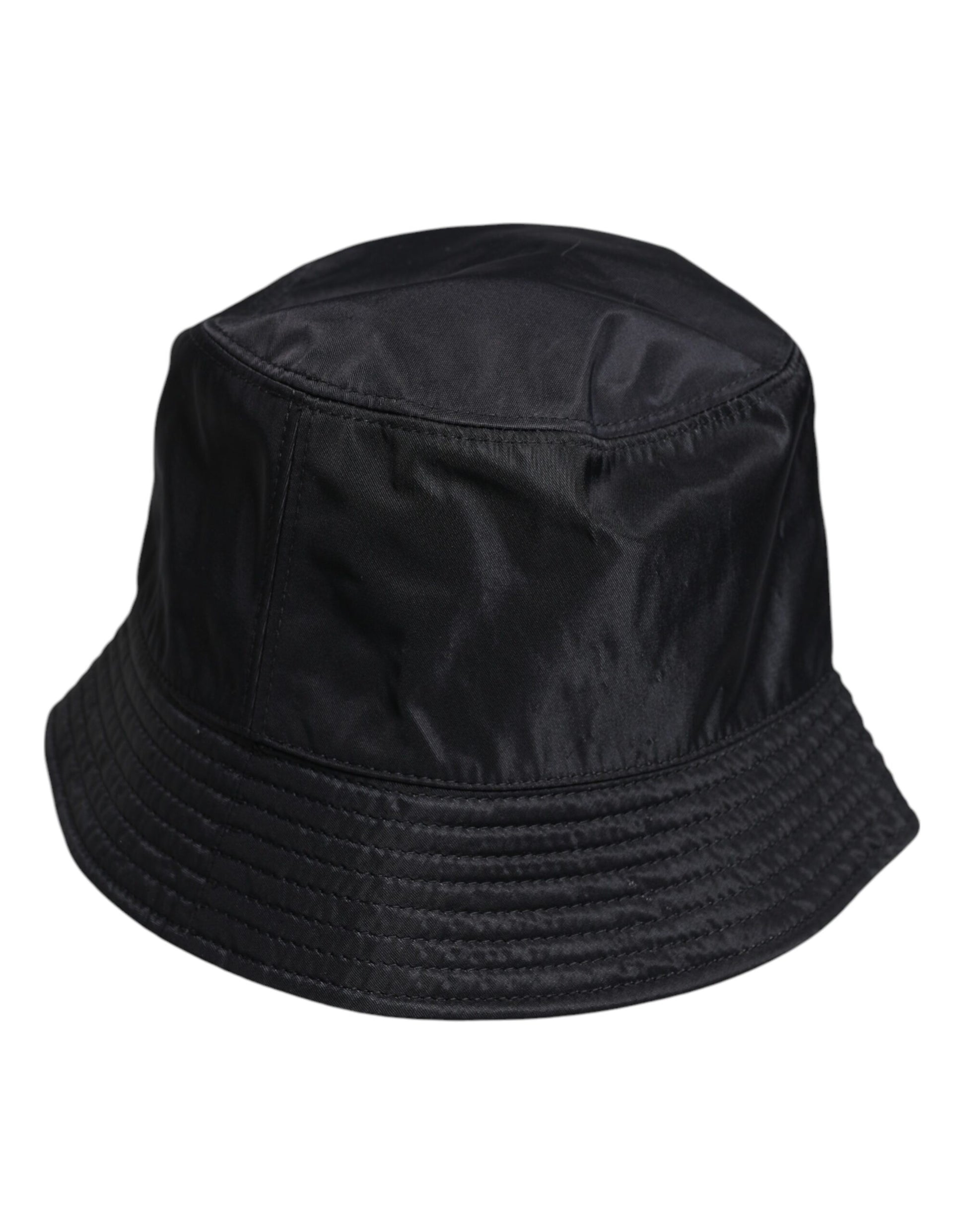 Black Cotton Wide Brim Bucket Hat