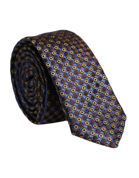 Multicolor Circles Silk Adjustable Necktie Tie