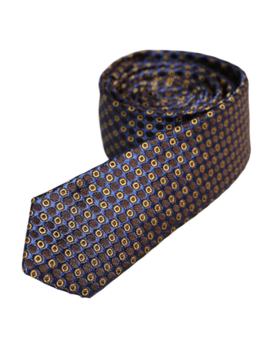 Multicolor Circles Silk Adjustable Necktie Tie