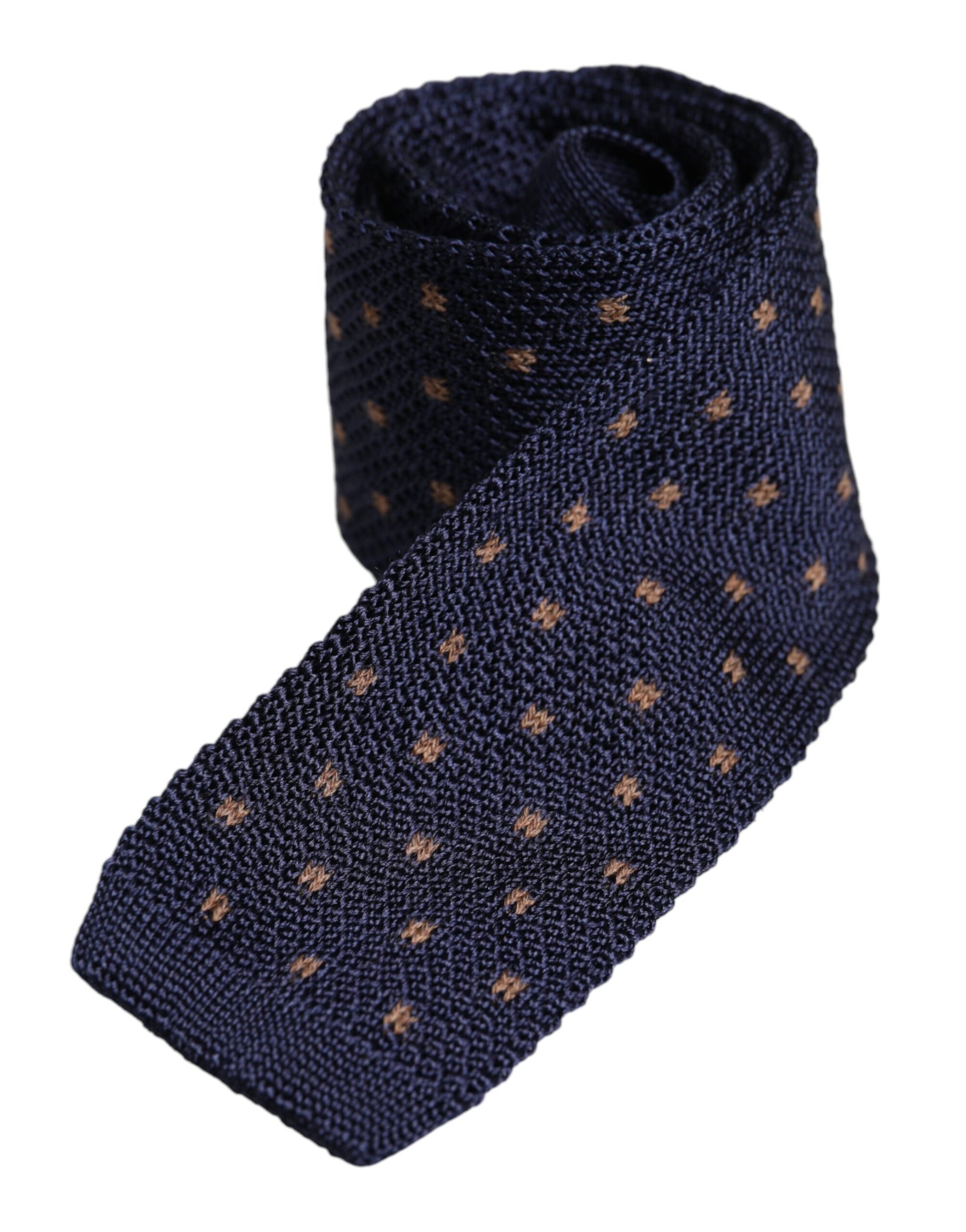 Blue Polka Dot Silk Adjustable Necktie Tie