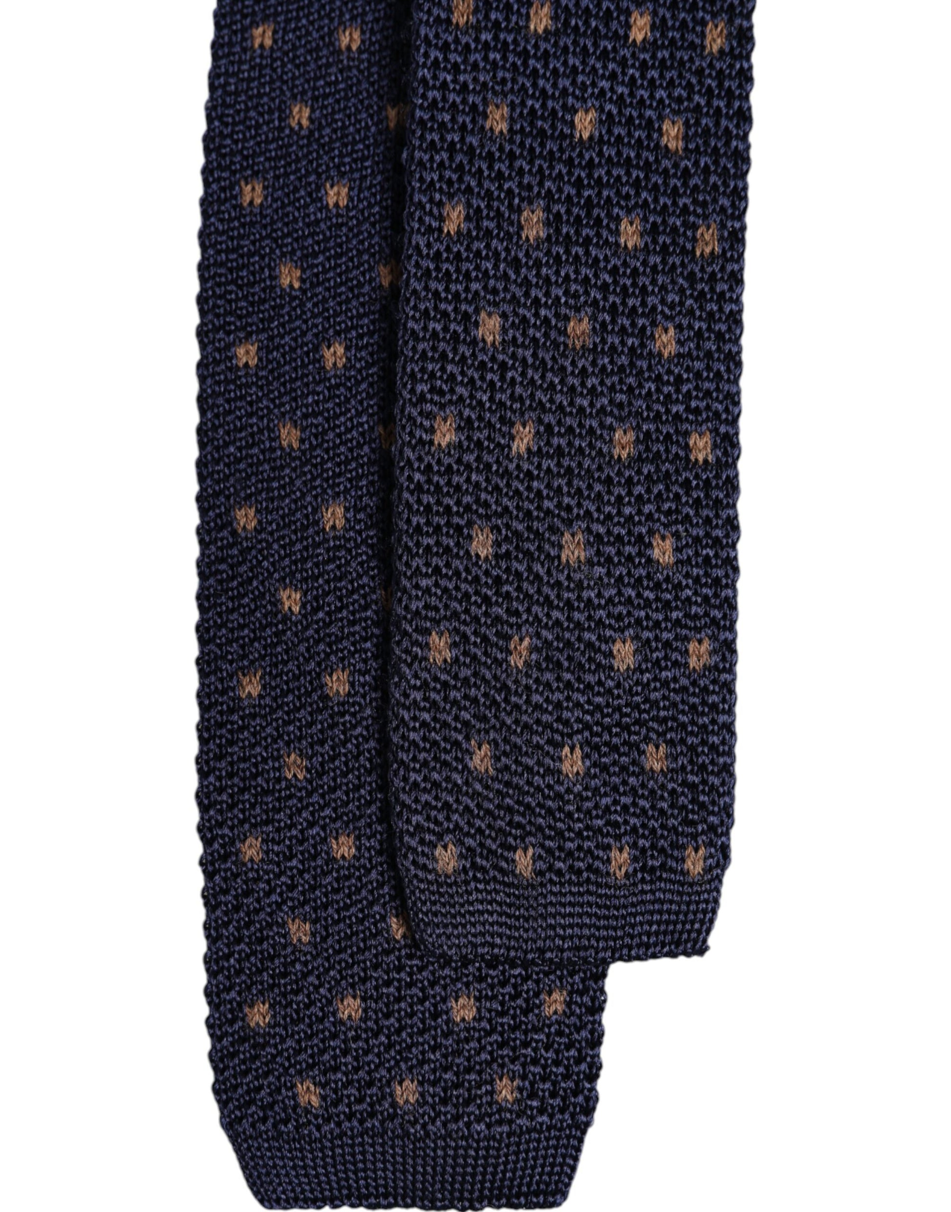 Blue Polka Dot Silk Adjustable Necktie Tie