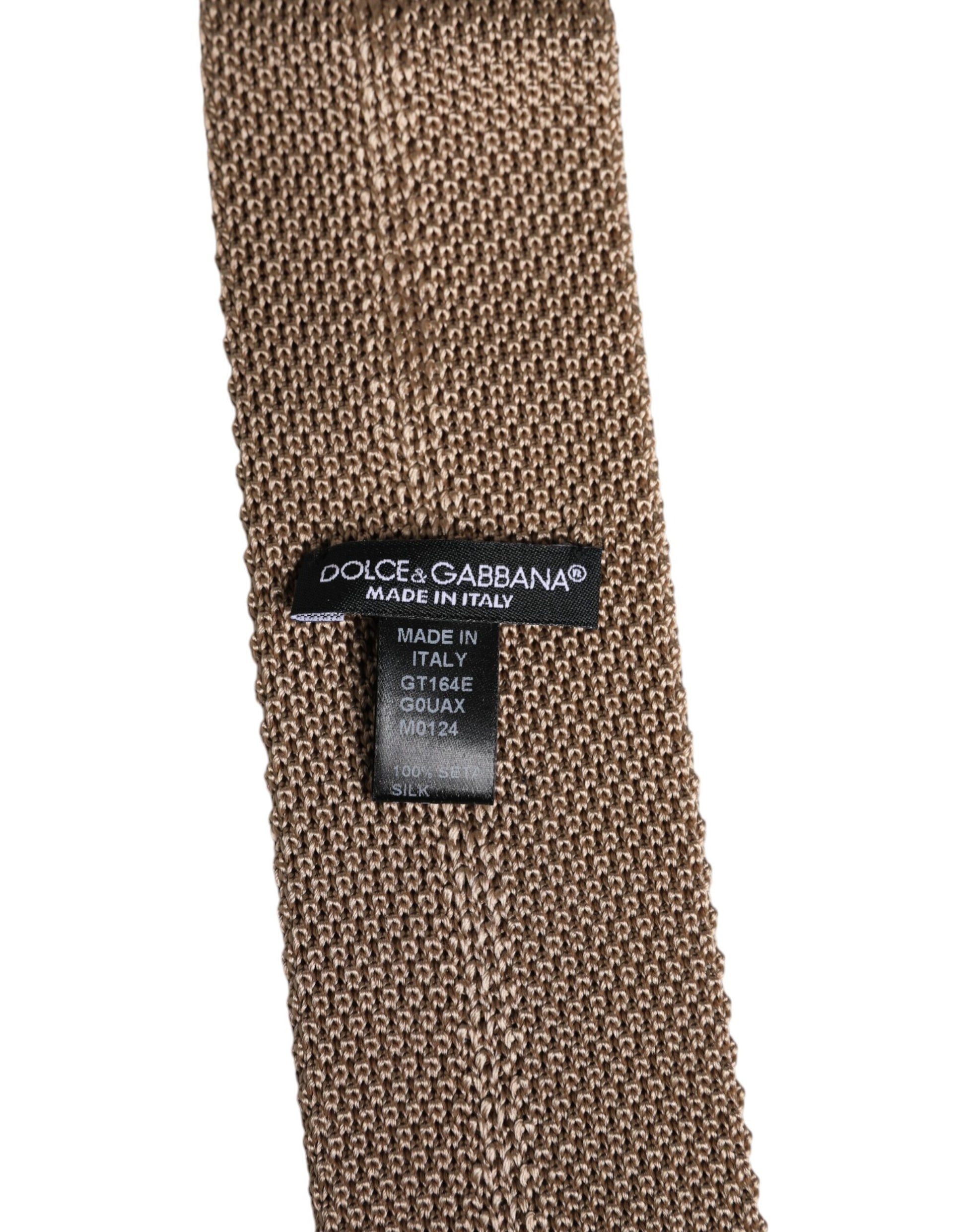 Brown Silk Adjustable Necktie Tie