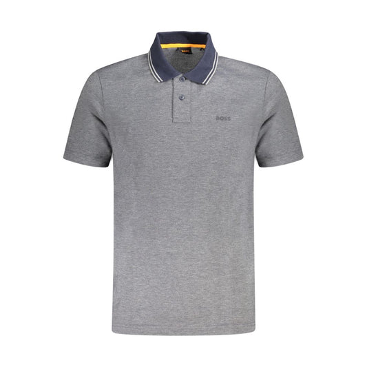 Blue Cotton Polo Shirt