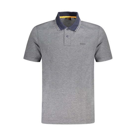 Blue Cotton Polo Shirt