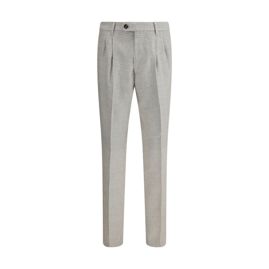 Check pattern linen Pants