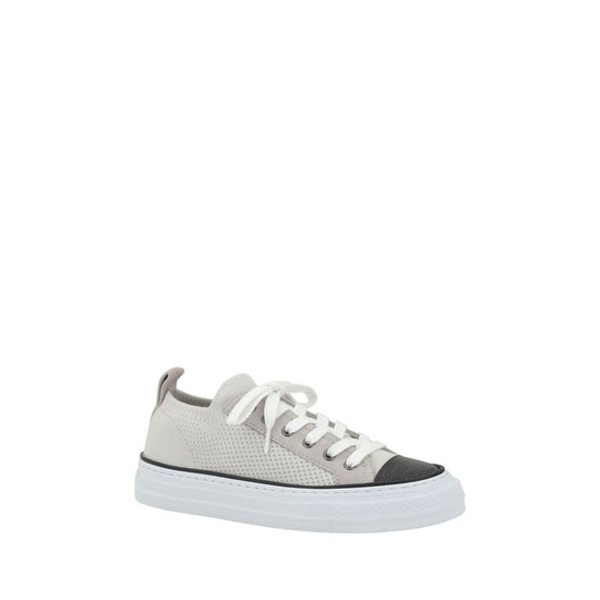 Mesh cotton and suede Sneakers