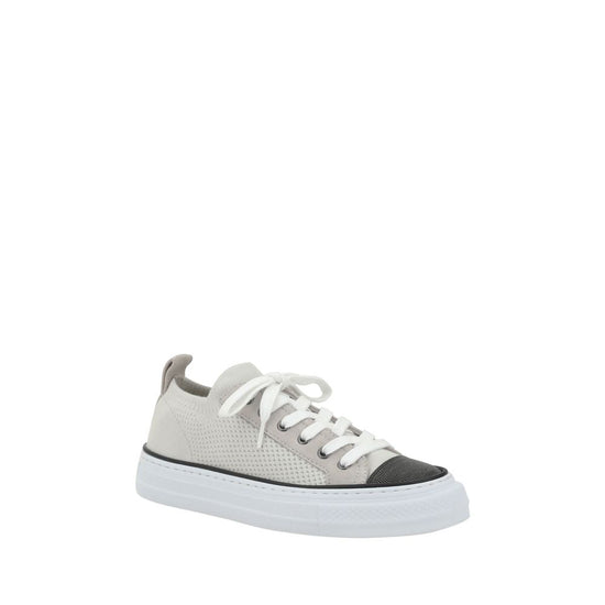 Mesh cotton and suede Sneakers