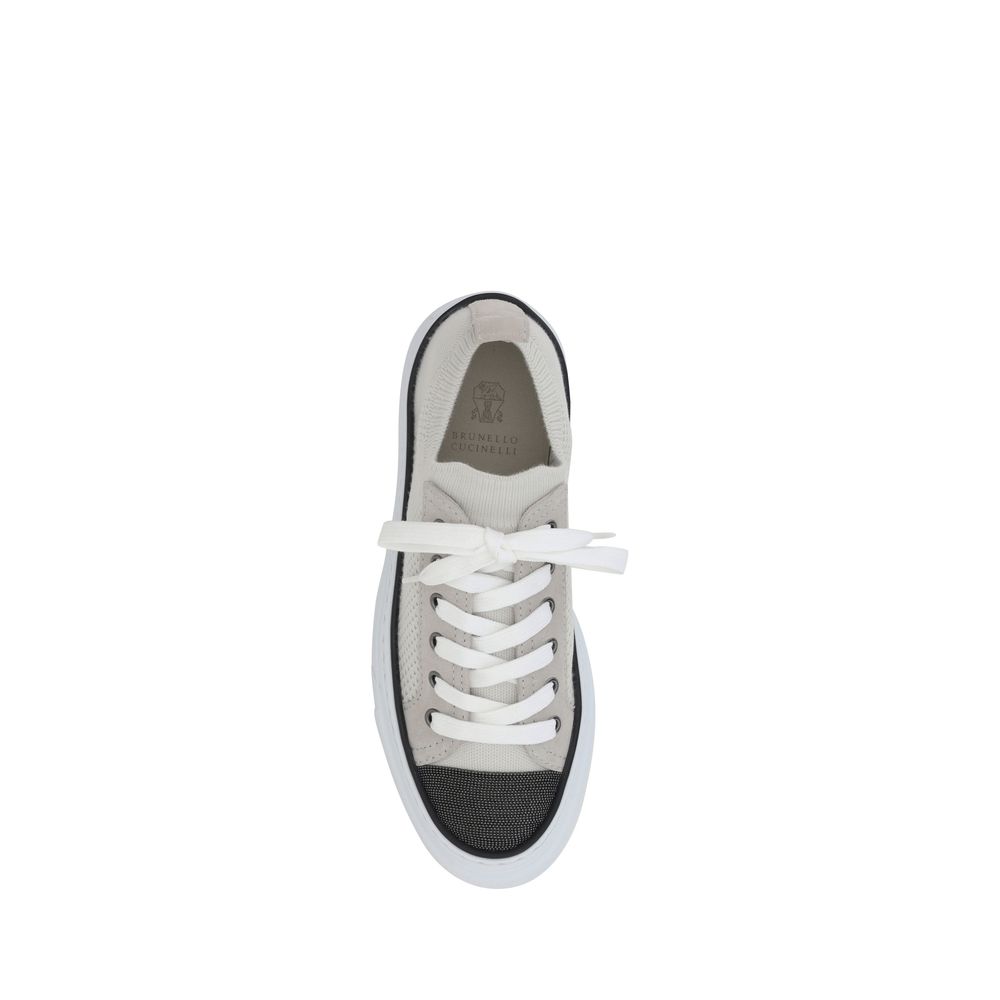 Mesh cotton and suede Sneakers