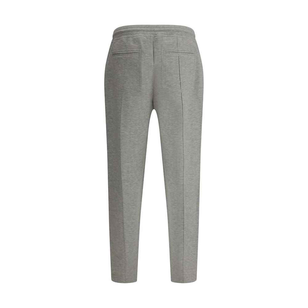 Sweatpants in cotton, cashmere, and silk.