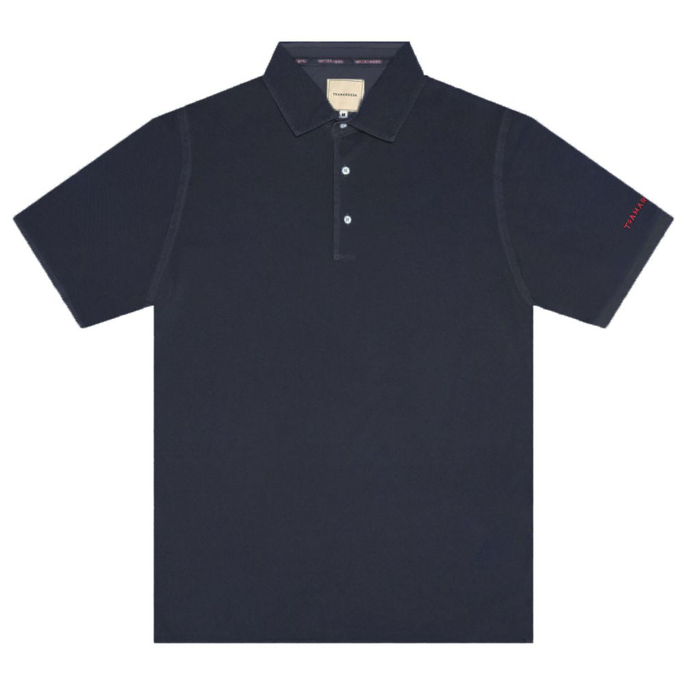 Blue Cotton Polo Shirt