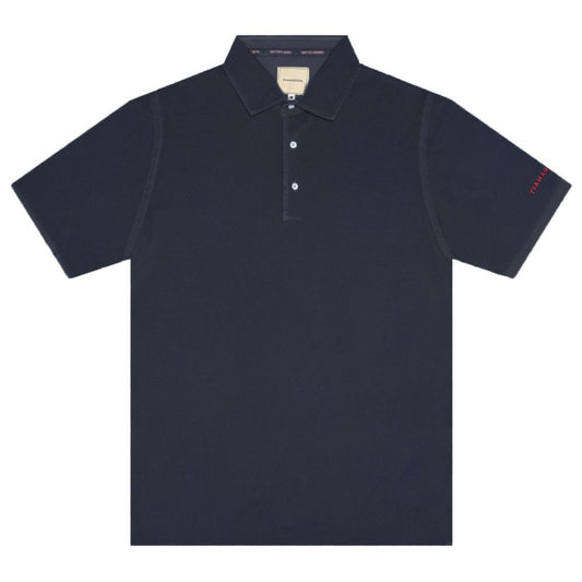 Blue Cotton Polo Shirt