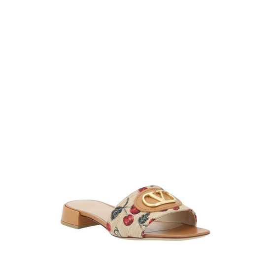 Cherry jacquard fabric Sandals