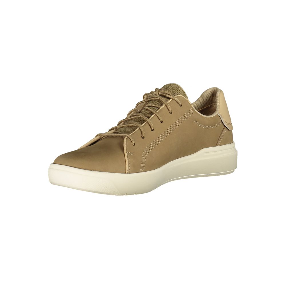 Beige Leather Men Sneaker