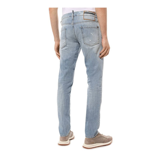 Light Blue Cotton Jeans & Pant