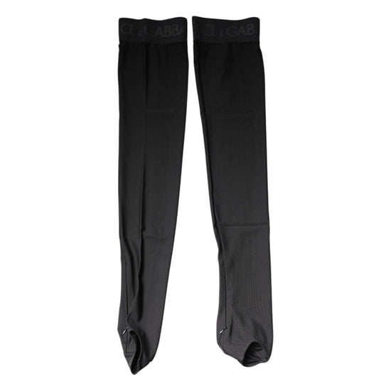 Black Viscose Stretch Over Calf Stockings Socks