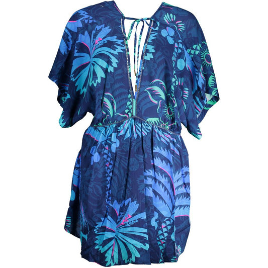 Blue Cotton Women Dress