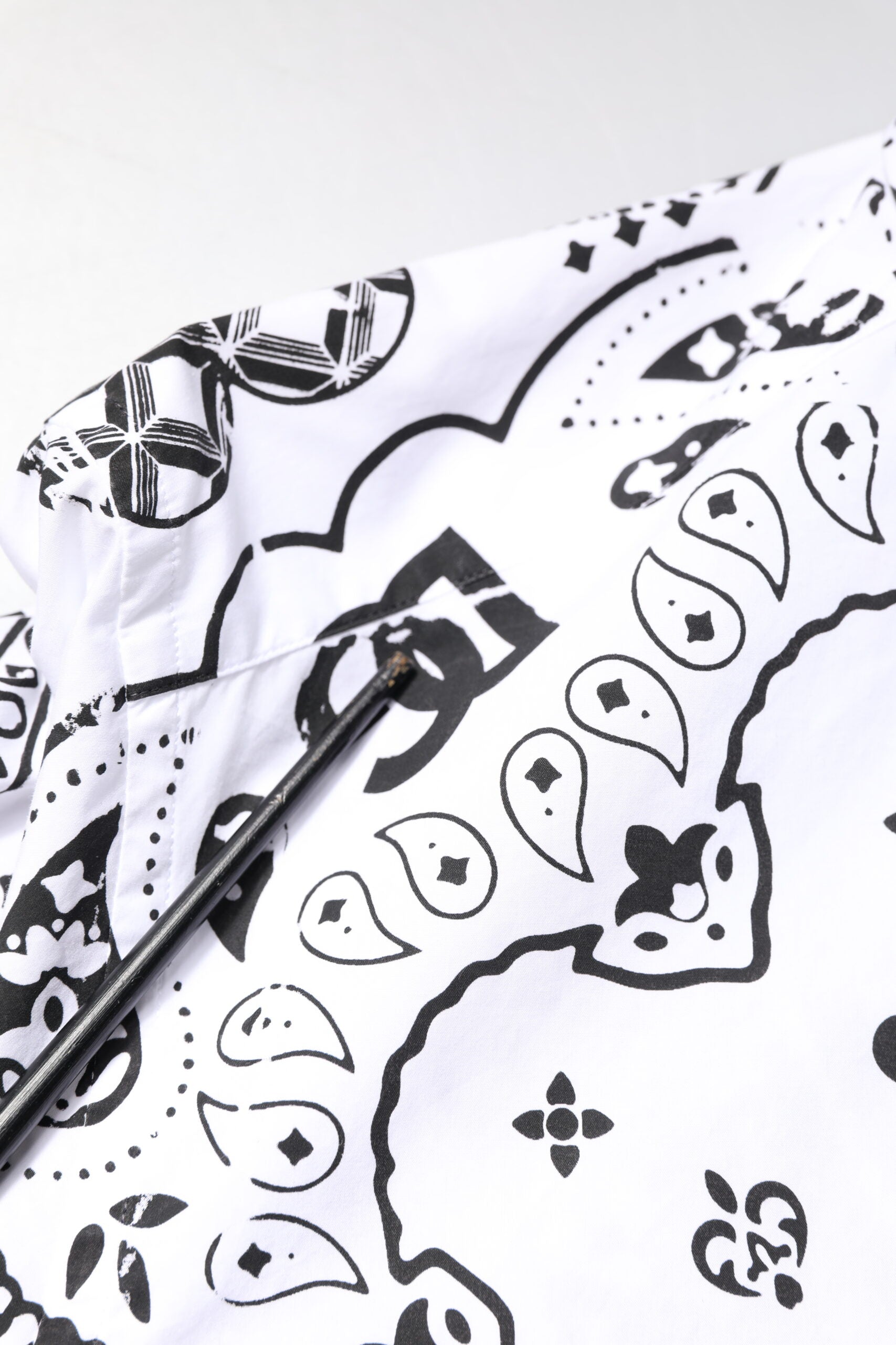 White Black Bandana MARTINI Formal Shirt
