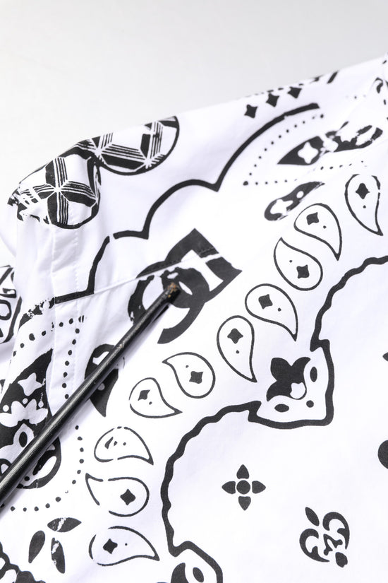White Black Bandana MARTINI Formal Shirt