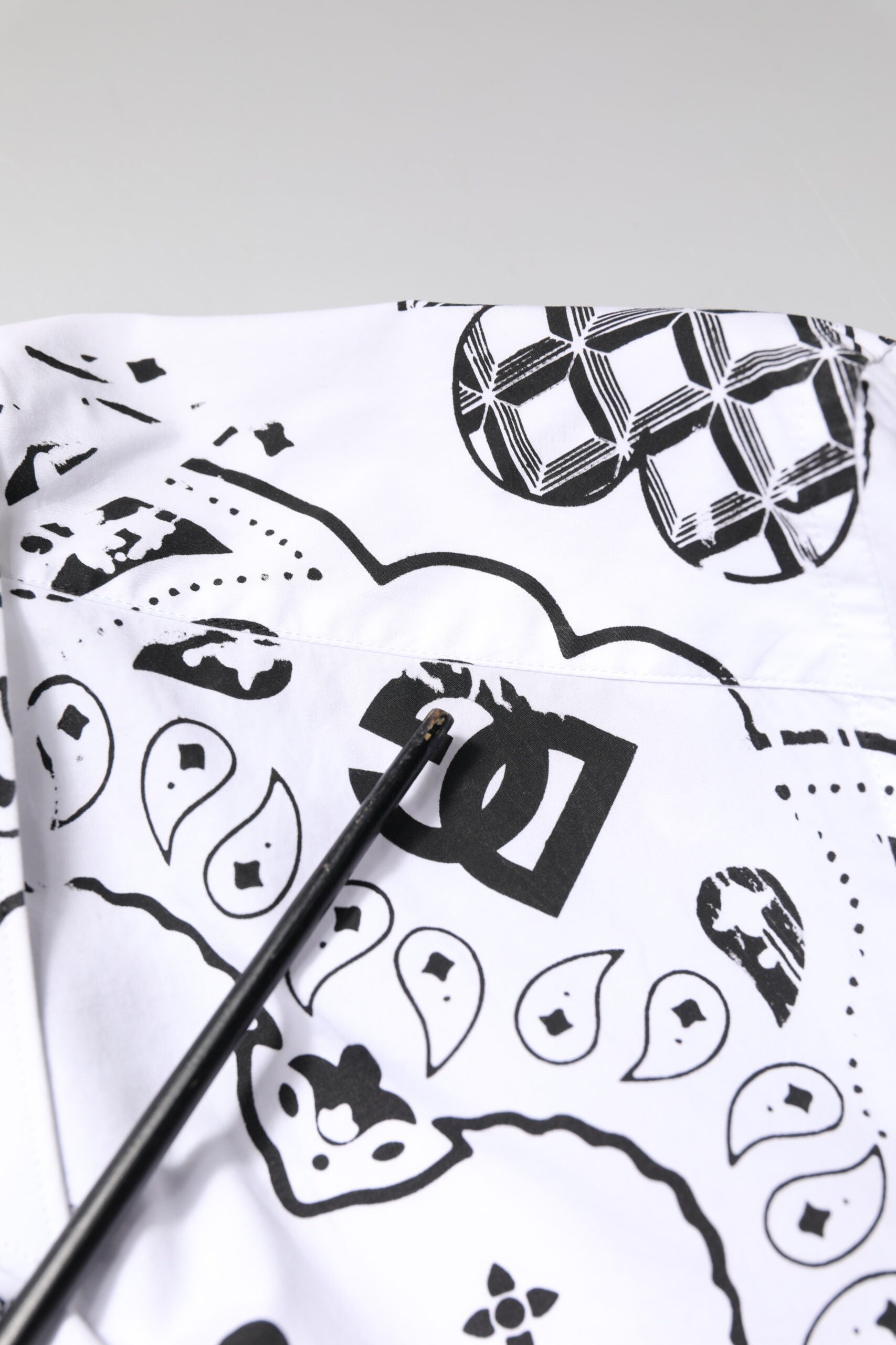 White Black Bandana MARTINI Formal Shirt