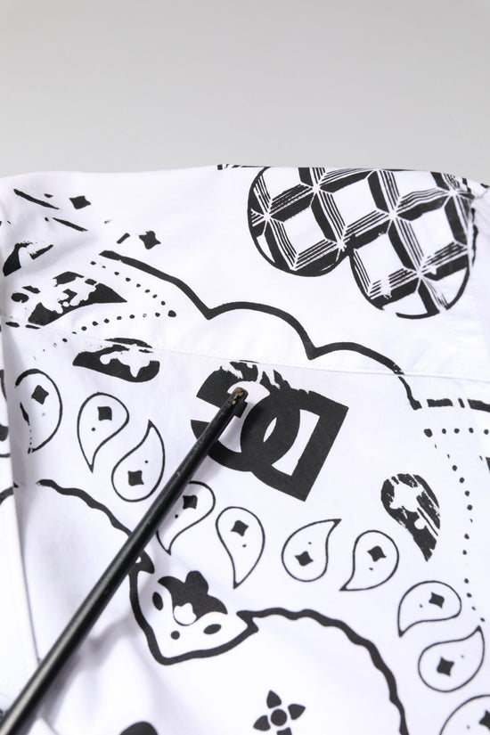 White Black Bandana MARTINI Formal Shirt