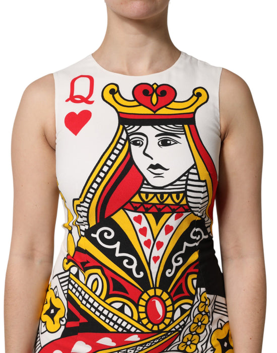 White Queen Of Hearts Sleeveless Maxi Dress