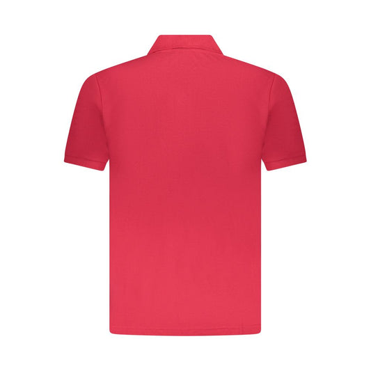 Red Cotton Men Polo Shirt